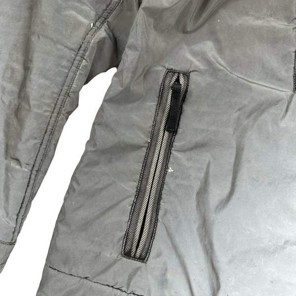 Stone Island Silver Liquid Reflective Fleece Lined Jacket - Large