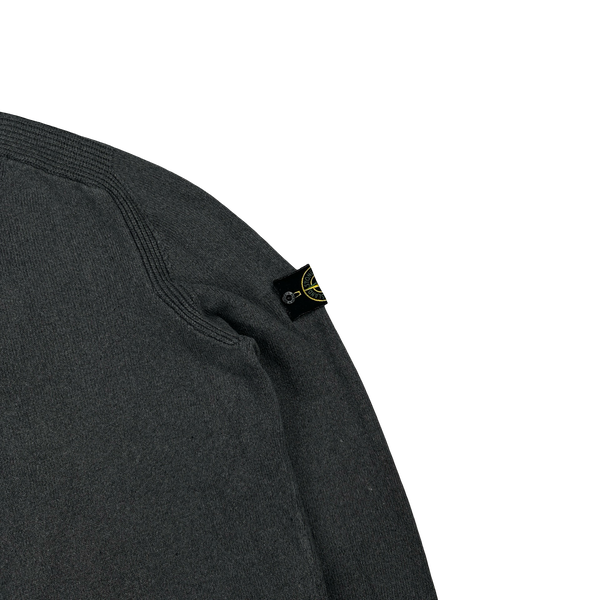 Stone Island 2012 Grey Cotton Knit Quarter Buttoned Jumper - 3XL