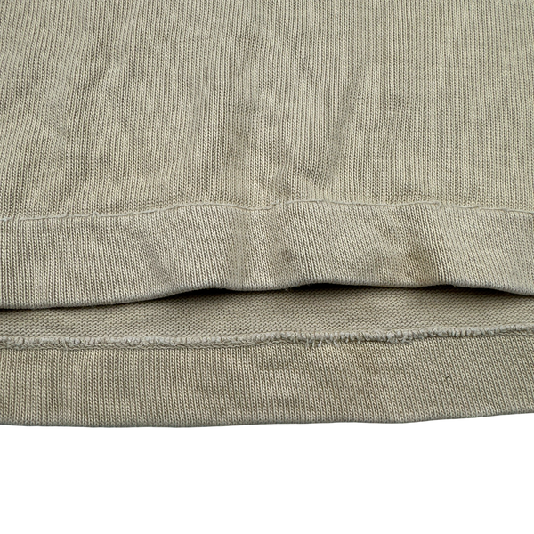 Stone Island 2000 Cotton Cream Quarter Zip Crewneck Jumper - XL