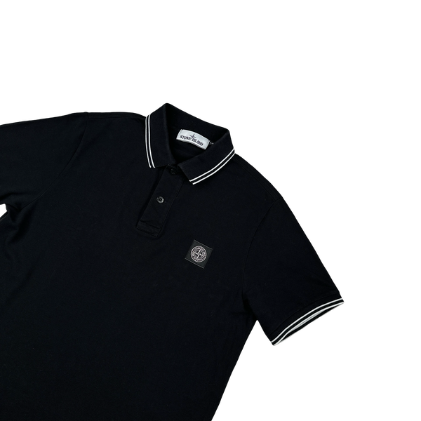 Stone Island 2018 Black Cotton Polo Shirt - Medium