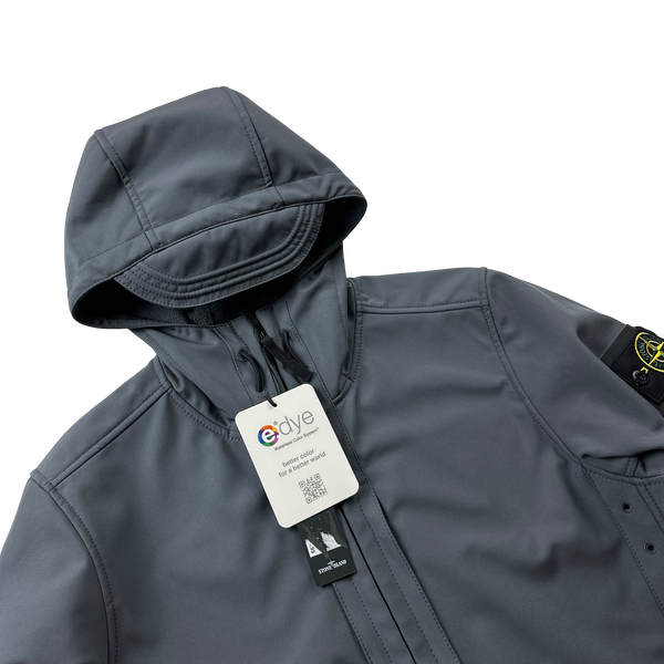 Stone Island AW2023 Grey Soft Shell R e-Dye Hooded Jacket - Small
