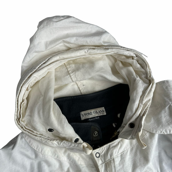 Stone Island 2001 Fibre Optic White Cotton Jacket - XXL