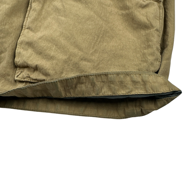 CP Company 50 Fili Down Filled Brown Goggle Jacket - Small