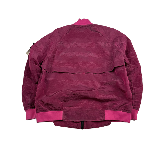 Stone Island 2020 Pink Striped Nylon Metal Jacket - XL