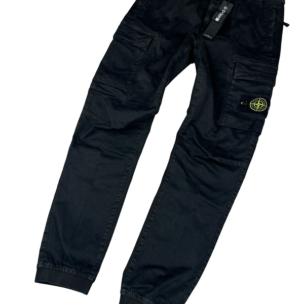 Stone Island 2022 Black RE T Cargo Trousers - Small