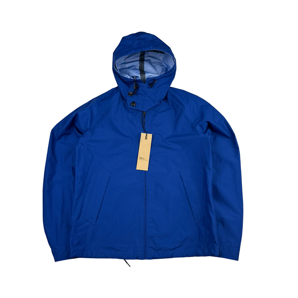 Ten C Lightweight Blue Buttoned Neck Anorak Jacket - Large