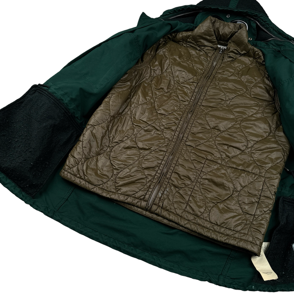 CP Company Forest Green David TC Goggle Multipocket Padded Liner Field Jacket - Medium