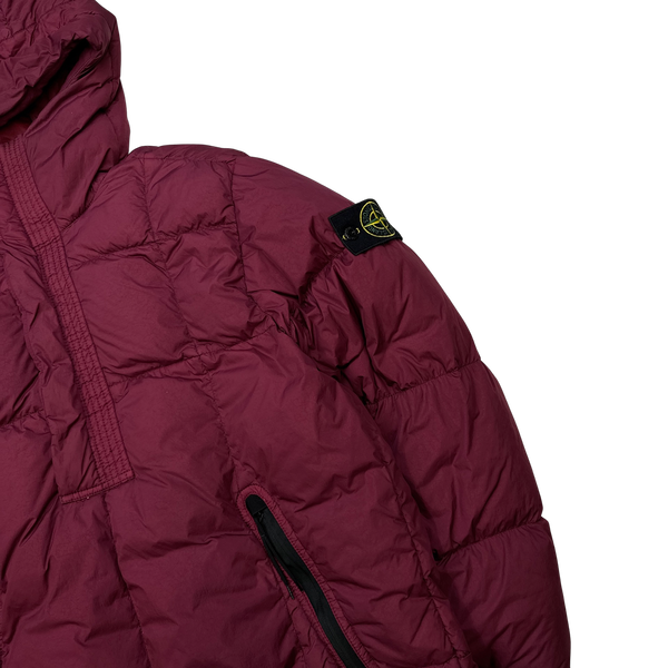 Stone Island Pullover Garment Dyed Crinkle Reps Down Jacket - Small