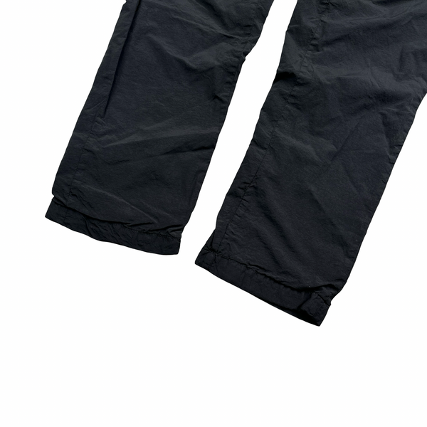 CP Company Metropolis Black Nylon Spellout Cargo Trousers - Small