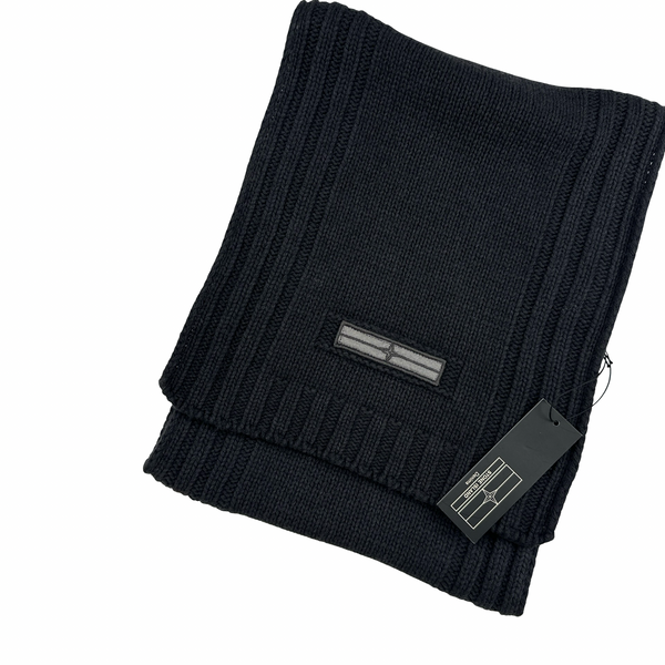 Stone Island 2007 Denims Wool Blend Grey Thick Scarf