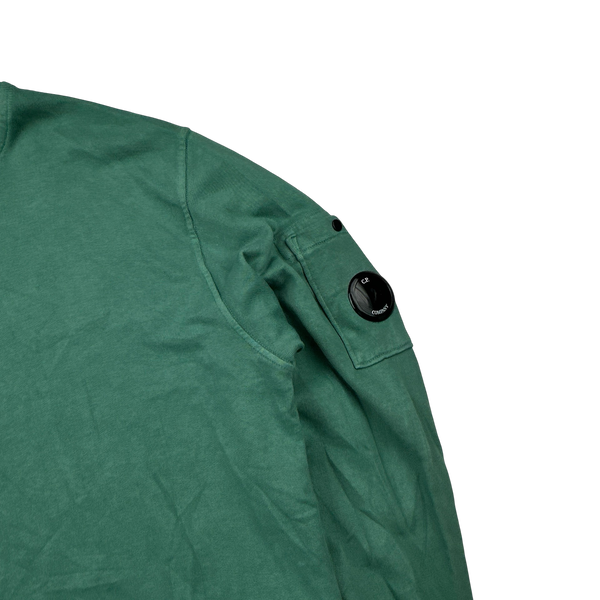 CP Company Green Cotton Crewneck Jumper - Large