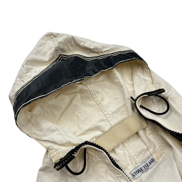 Stone Island 2006 Laminated Cotton Hooded Jacket - Large