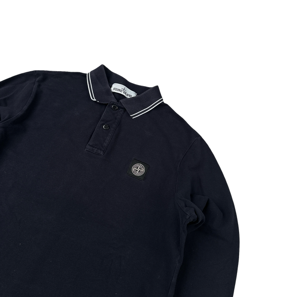 Stone Island 2018 Navy Longsleeve Polo - Medium
