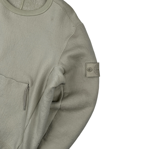 Stone Island 2018 Beige Wool Ghost Crewneck - Medium