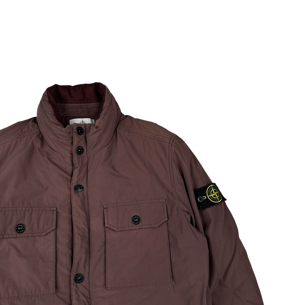 Stone Island 2015 Maroon Micro Reps Down Filled Puffer Field Jacket - Large