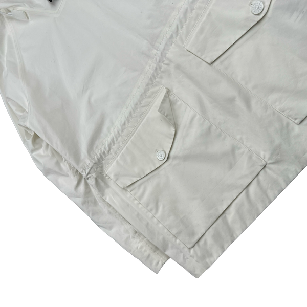 Stone Island 2022 White Ghost O-Ventile Pullover Smock Jacket - XL