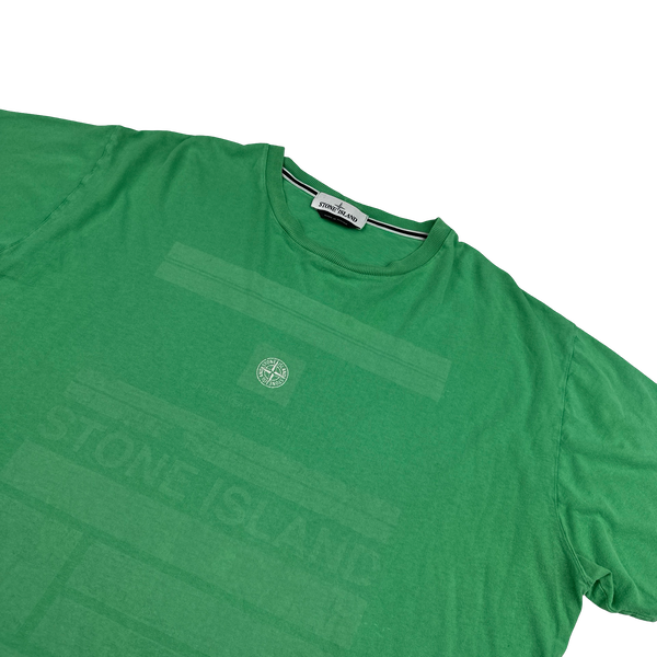 Stone Island Green Graphic Print T Shirt - 3XL
