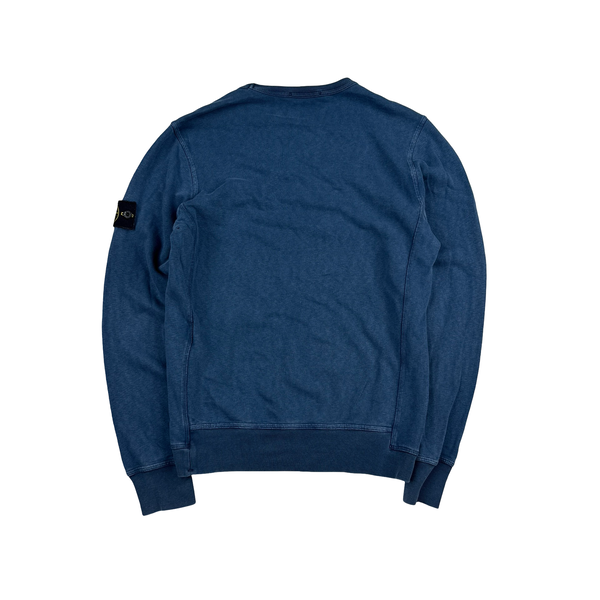 Stone Island 2017 Blue Cotton Crewneck Sweatshirt - Small