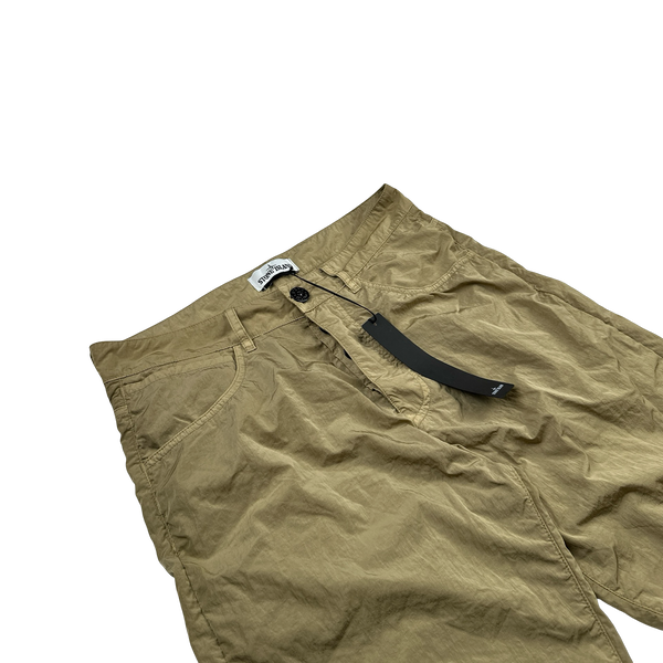 Stone Island 2020 Gold Nylon Metal Patch Shorts - 28"