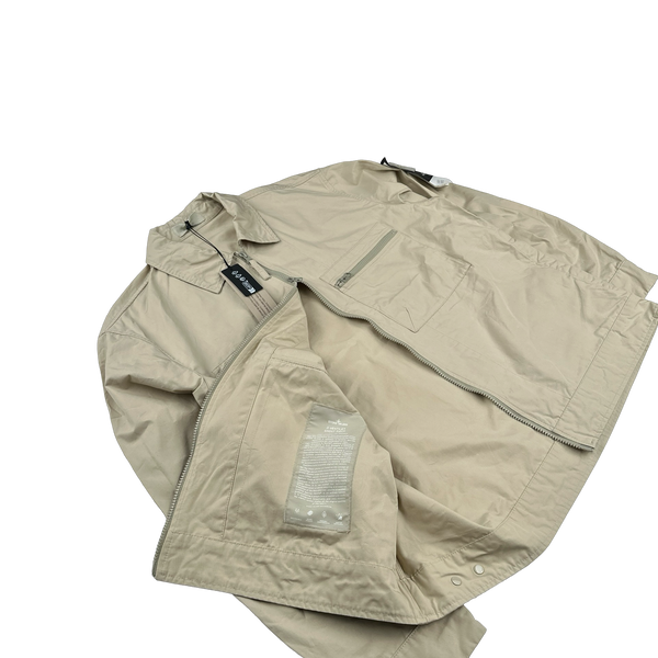 Stone Island 2024 Beige O-Ventile Ghost Zipped Overshirt - XL