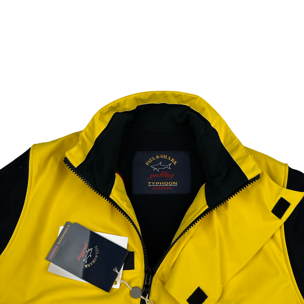 Paul & Shark Yellow Typhoon 20000 Waterproof Hybrid Nylon Knitted Jacket - Large