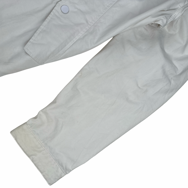 Fred Perry White Lightweight Long Fishtail Jacket - Large