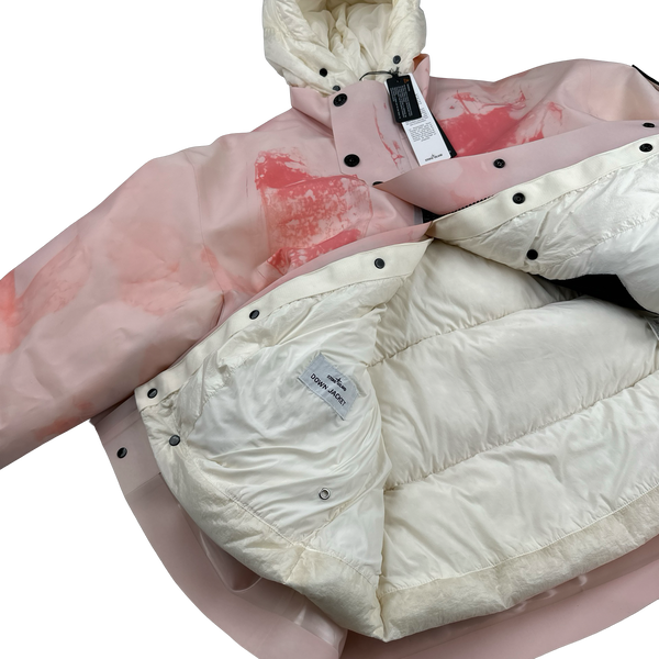 Stone Island 2023 Plaster Special Process Poly Strata Down Lined Ice Jacket - Medium