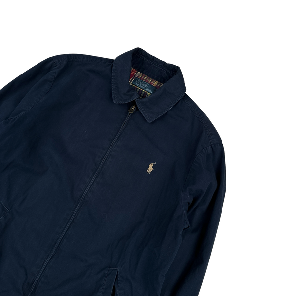 Ralph Lauren Navy Harrington Zipped Jacket - Small