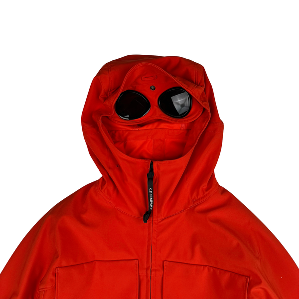 CP Company Orange Shell R Google Multi Pocket Zipped Jacket - Medium