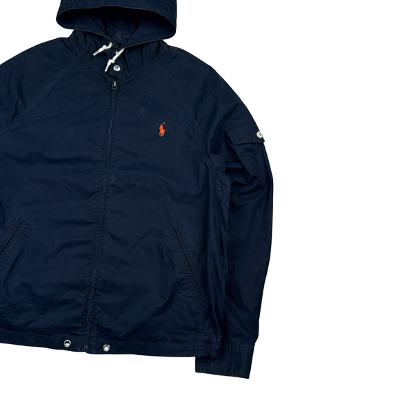Ralph Lauren Polo Navy Cotton Zip Up Jacket - Large