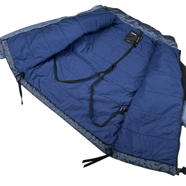 Nemen Nylon Shimmer Light Blue Padded Shell Multi Pocket Jacket - Medium
