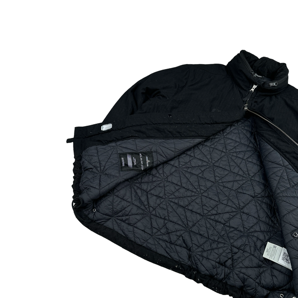 Stone Island 2019 Shadow Project Black Naslan Rip-Stop Quilted Jacket - Medium