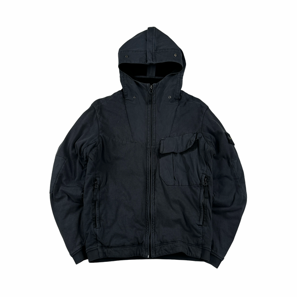 Stone Island 2016 Jersey Shell Split Velvet Hood Jacket - Small