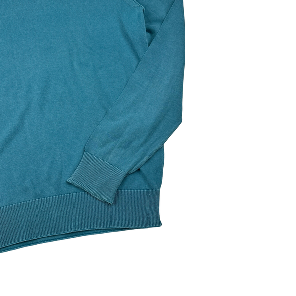 Stone Island Turquoise Lightweight Crewneck Jumper Medium Mat s Island