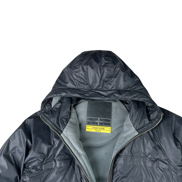 Stone Island 2006 Denims Navy Nylon Fleece Lined Hooded Jacket  - XL