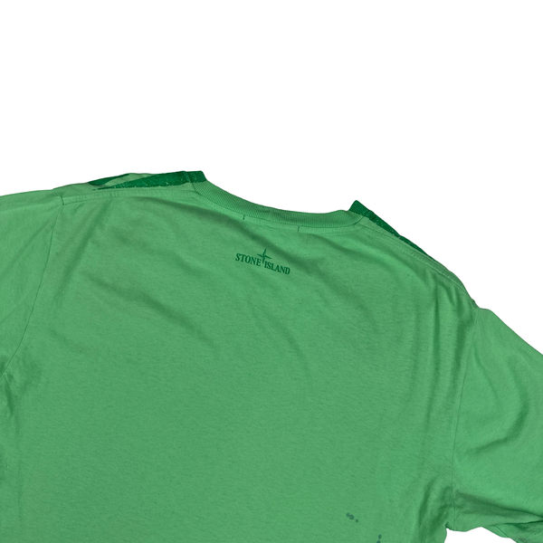 Stone Island 2022 Green Graphic Print T Shirt - Medium