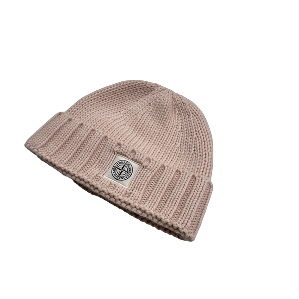 Stone Island 2019 Pink Soft Wool Patch Beanie