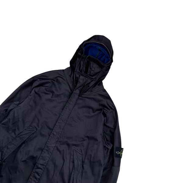Stone Island 2004 Navy Raso Floccato Riot Mask Sniper Jacket - Large