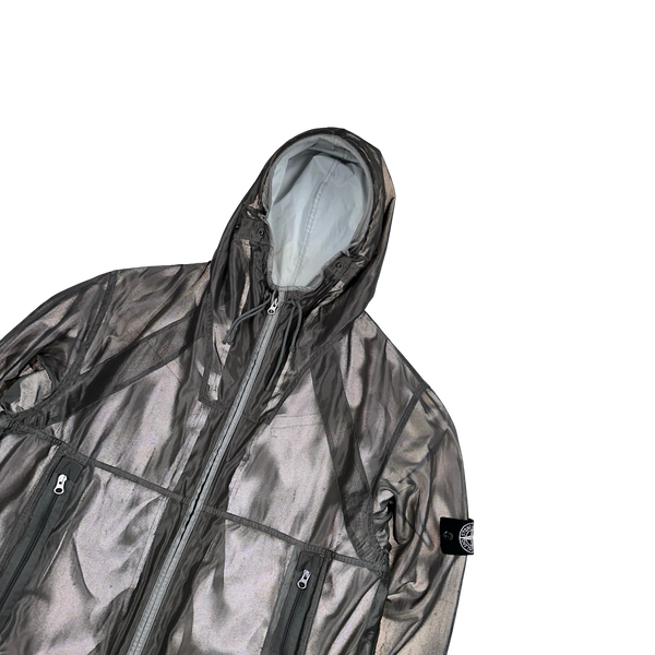Stone Island 2006 Silver Reflective Mesh Reflective no.979 Jacket - XXL