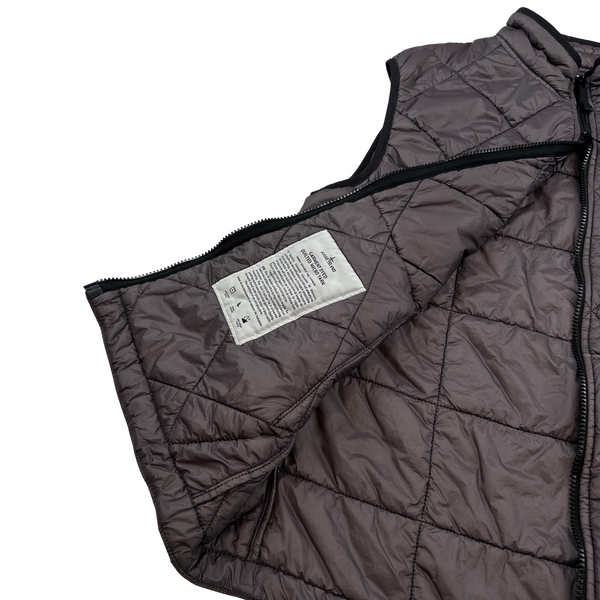 Stone Island 2019 Purple Garment Dyed Quilted Micro Yarn Gilet - Large