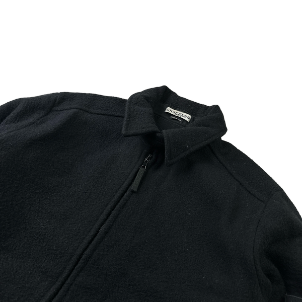 Stone Island Vintage Wool Contrast Stitch Collared Jacket - XL