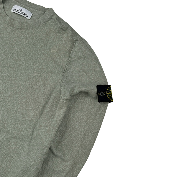 Stone Island 2019 Green Marl Cotton Knit - Medium