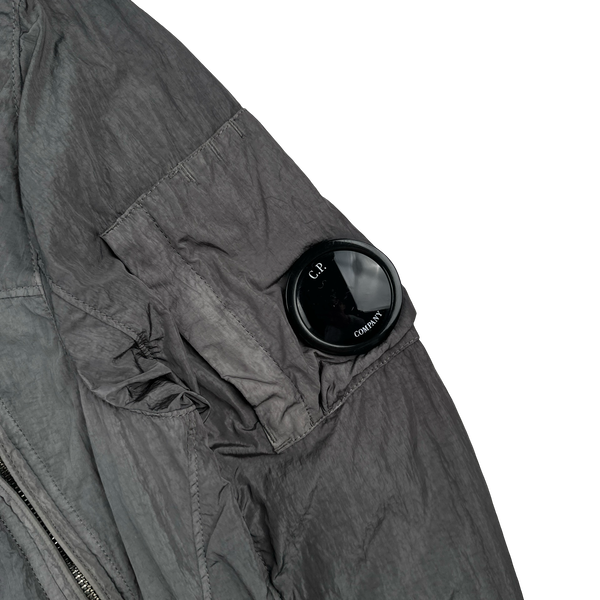 CP Company Grey Chrome Lens Viewer Nylon Bomber Jacket - Large