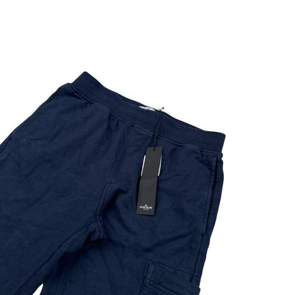 Stone Island 2021 Navy Cotton Cargo Shorts - Age 12