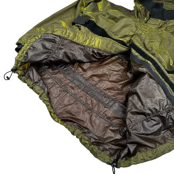 Nemen Adjustable Shimmer Green Hooded Lightweight Jacket - Large