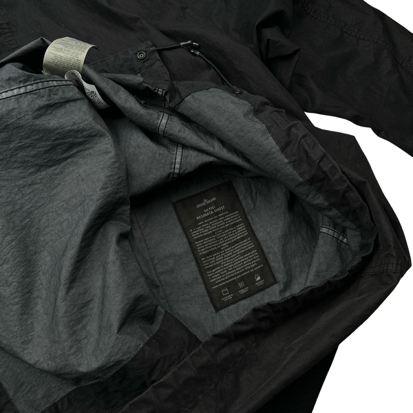 Stone Island 2019 Black Ghost Piece 50 Fili Resinata Ghost Parka Jacket - XL