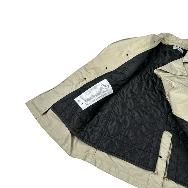 Stone Island 2022 Beige David TC Primaloft Lined Trench Coat Jacket - Large