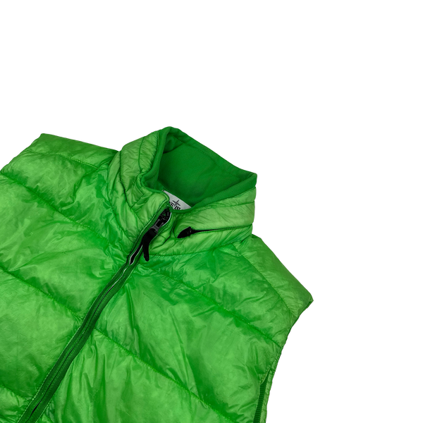 Stone Island 2012 Green Garment Dyed 30th Anniversary Down Filled Gilet - XL