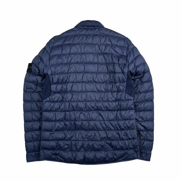 Stone Island 2018 Navy Micro Yarn Down Overshirt - Medium