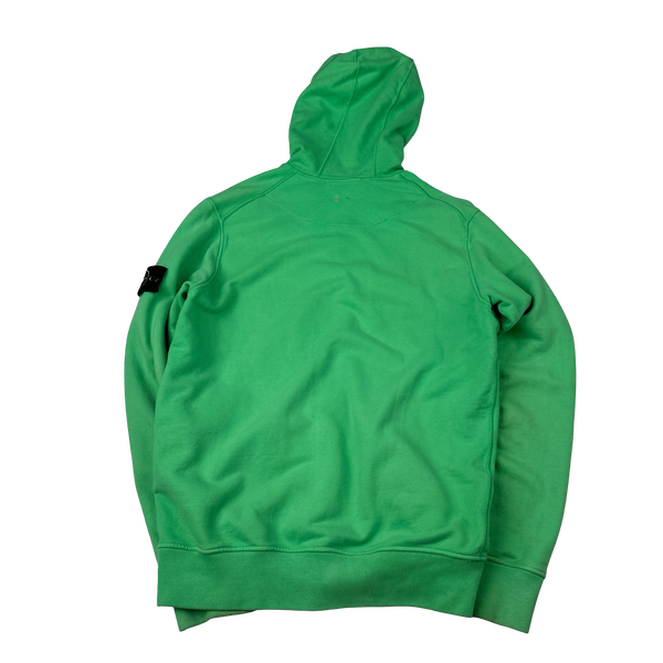 Stone Island 2022 Green Cotton Zipped Hoodie - Medium